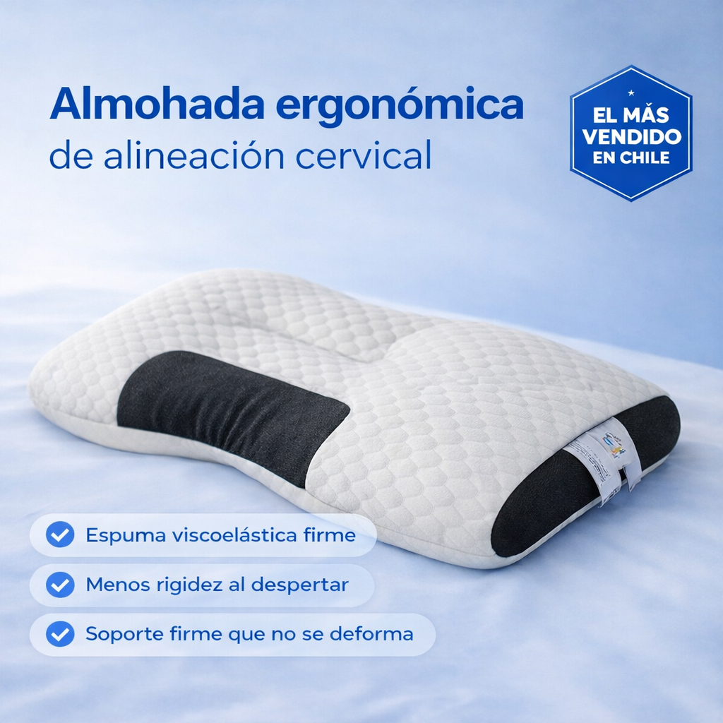 PosturaSleep™ ⏐La almohada ergonómica que alinea tu cuello mientras duermes y despiertas sin rigidez ni dolor.