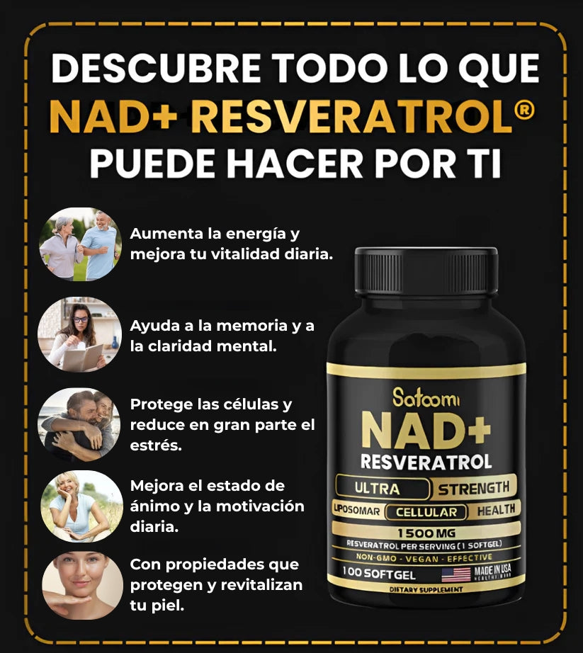 NAD+Resveratrol - Recupera tu energía y vitalidad – Renueva tu piel desde adentro