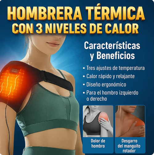 Hombrera Térmica THERMAX® 3 Niveles Calor Anti Rigidez