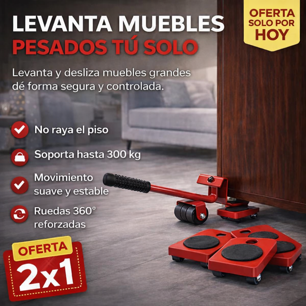 LIFTMASTER 360™⏐ Control total para mover muebles pesados sin dañar tu piso - OFERTA 2X1