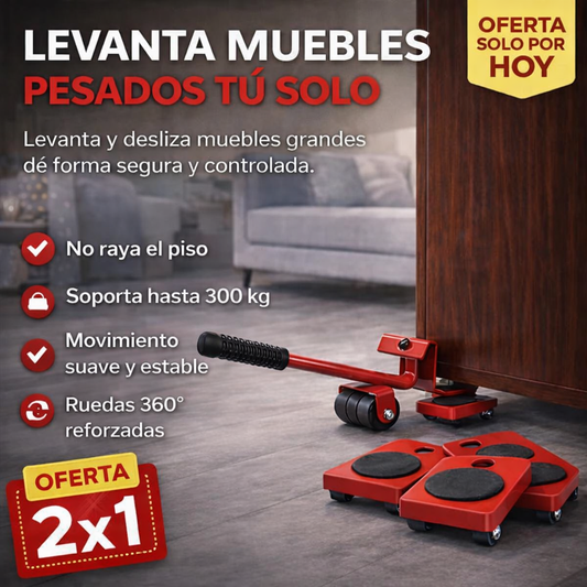 LIFTMASTER 360™⏐ Control total para mover muebles pesados sin dañar tu piso - OFERTA 2X1