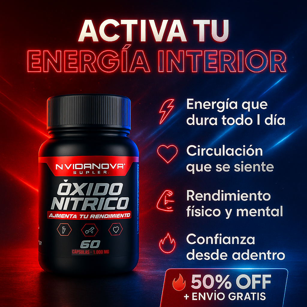 Óxido Nítrico -  Más energía, más fuerza, mas de ti⚡