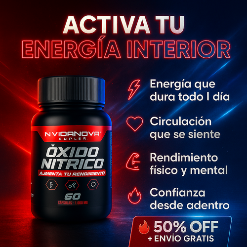 Óxido Nítrico -  Más energía, más fuerza, mas de ti⚡
